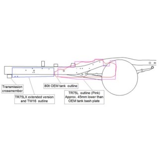Long range fuel tank ze stali aluminiowanej 150 L TR75L